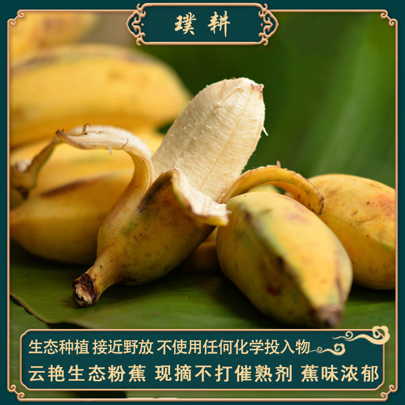 云艳生态野放芭蕉粉蕉云南高山新鲜水果无保鲜催熟剂5斤装包邮,包装,水果包装,淘宝优惠券,粉丝福利购,淘宝优惠卷