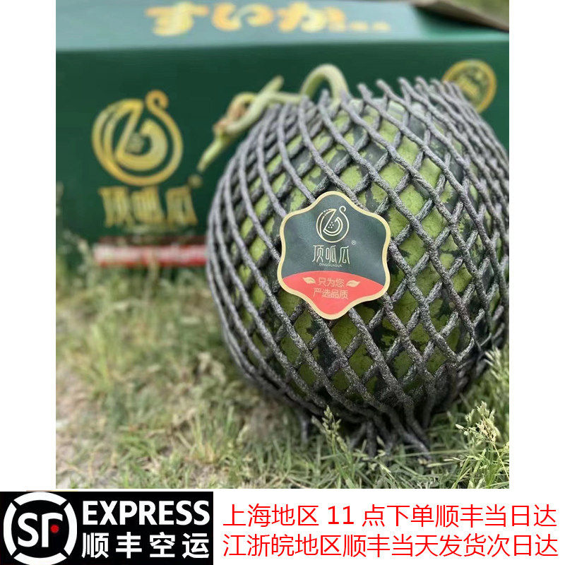 顶呱瓜海南麒麟瓜西瓜 原箱4个装约32斤新鲜现摘 西瓜 新鲜水果