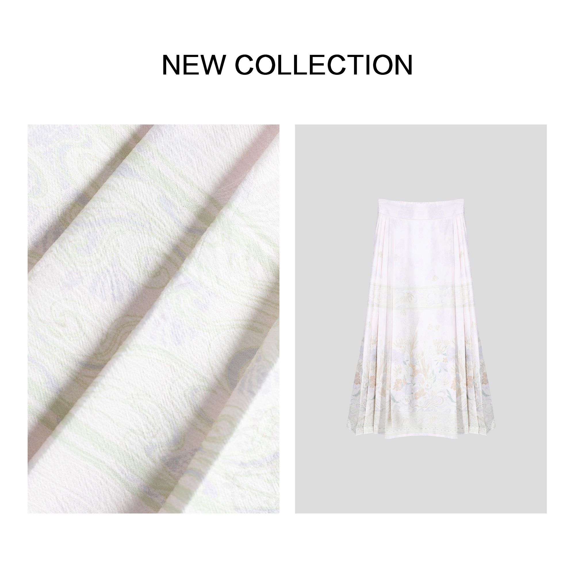 E1F28012 夏季新款素雅清新半长裙