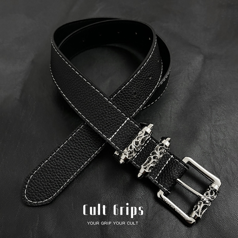 Cult Grips克罗针扣滚轮Y2K金属皮腰带男设计感小众百搭复古皮带