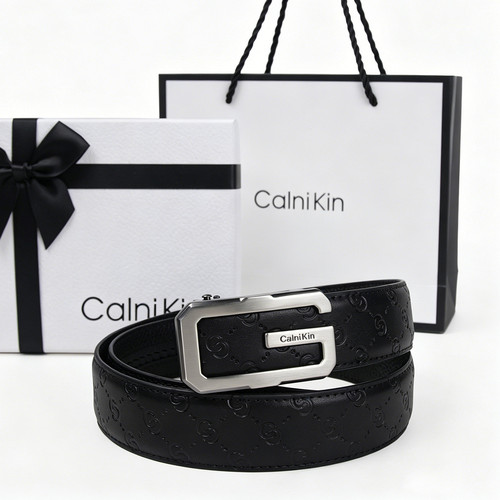 CALNIKIN男士头层牛皮自动扣皮带