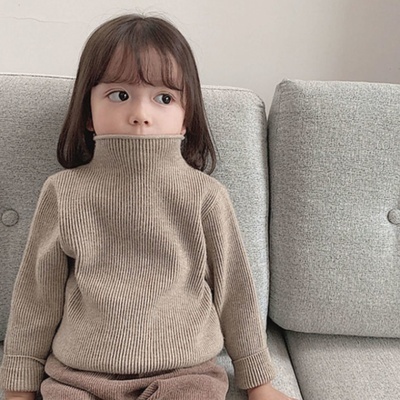 女童秋冬装毛衣加绒针织洋气