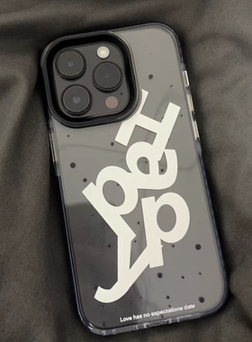 爆款白色字母适用iPhone16promax手机壳16pro小众13promax复古12promax简约风12pro/11软壳xsmax潮牌15个性14