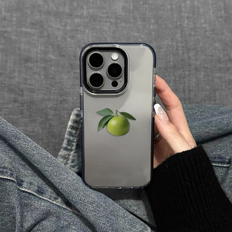清新桔子 原创小众高级感适用iPhone17promax手机壳苹果16pro/15防摔14硅胶软壳13黑色12全包14不会撞壳