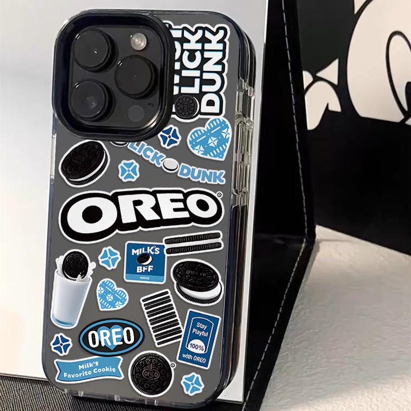 ins奥利奥饼干插画适用苹果17promax不会撞壳手机壳新款i