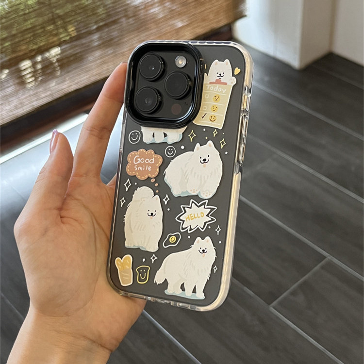 可爱卡通萨摩狗狗手机壳