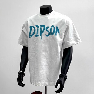 美式潮牌无性别短袖T恤高街夏季新款设计感小众纯棉体恤男领带夹