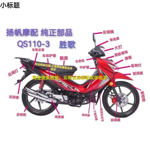 适用原厂轻骑铃木QS110-3胜歌面板挡风板车体护板前泥瓦全车外壳