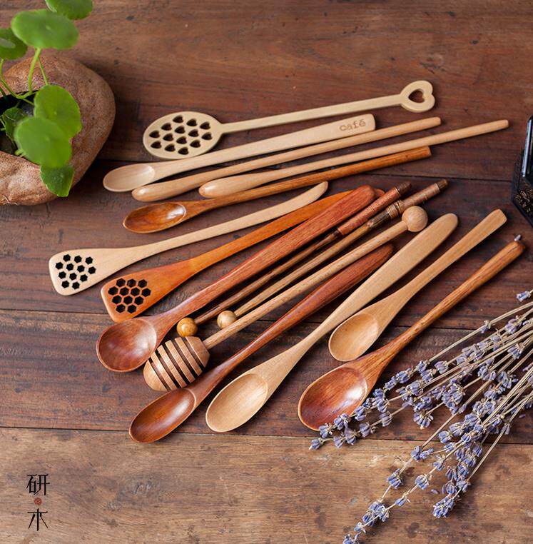 baby Having dinner Wooden spoon Korean Long spoon coffee Long handle Dessert Stirring spoon Ogi Spoon lengthenin the Tableware , Coffee , Coffee spoon  category - from Buy2taobao.com to provide professional Taobao agent buy service