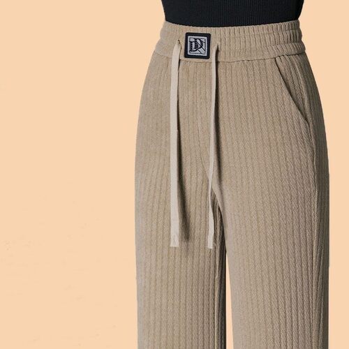 高腰休闲百搭长裤加绒加厚