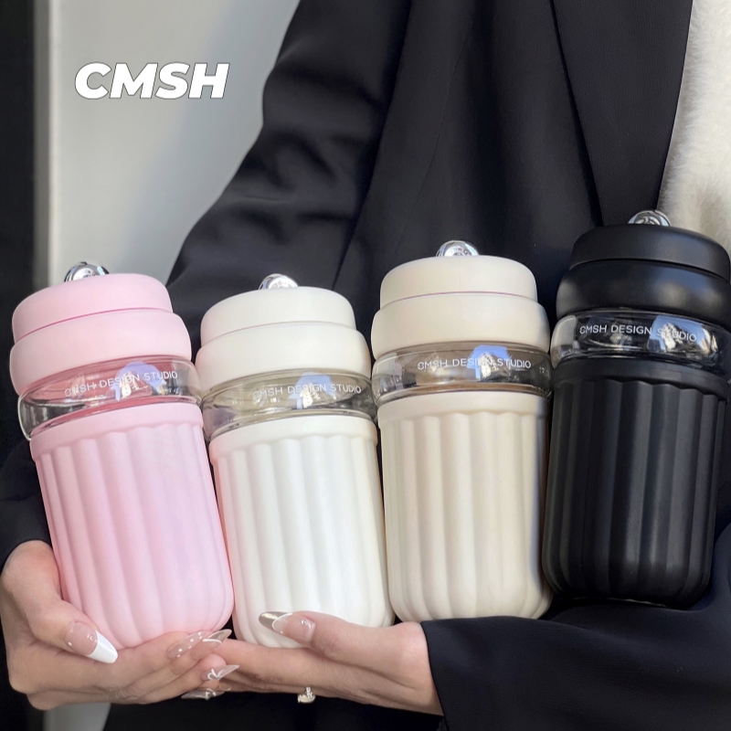 草莓生活玻璃杯高颜值茶水分离