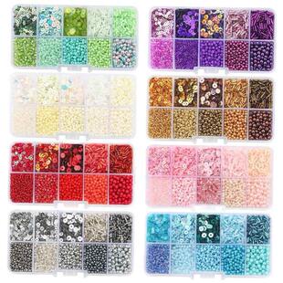 Glass Seed Letter Beads Set Box For Bracelet Jewelry Making