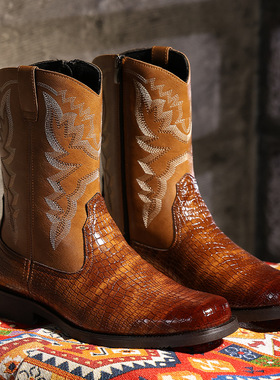 Men Shoes Women Western Cowgirl Cowboy Boots 男女西部牛仔靴