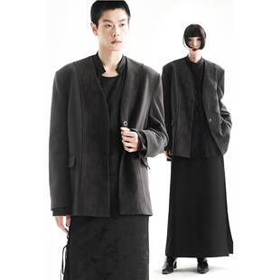 高级感灰色毛边拼接西装 APOZi 秋冬季 即时系列 外套 collection