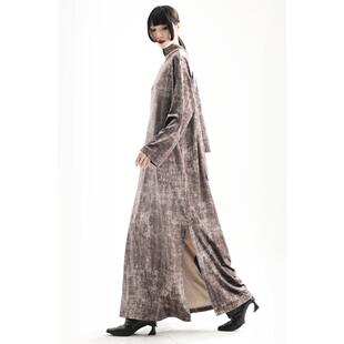 新中式 即时系列 挂脖低开衩连衣裙秋冬大衣裙 collection APOZi