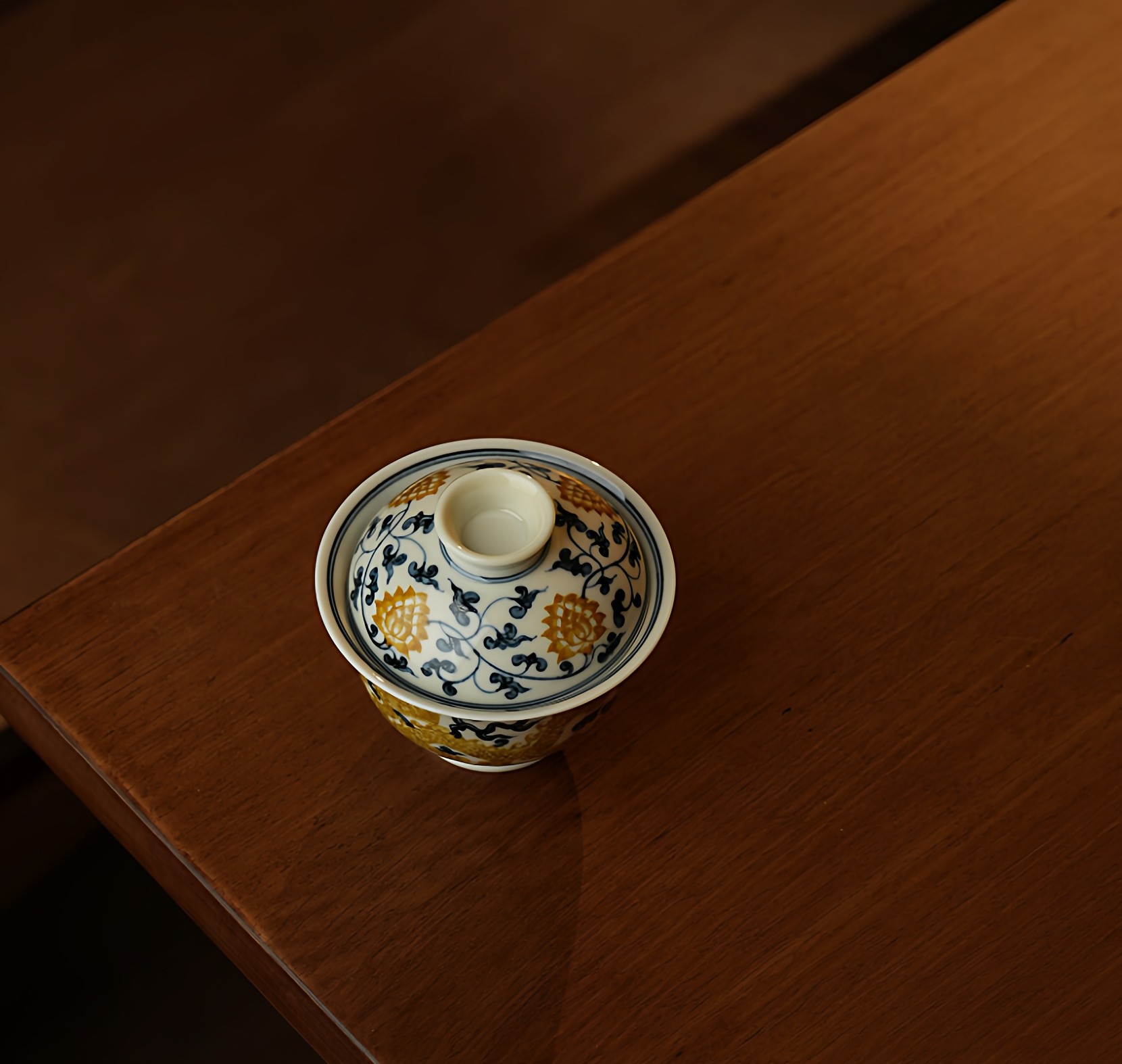 景德镇陶瓷青花釉里金龙盖碗手绘釉下彩纯手工柴窑压手杯喝茶碗,餐饮具,茶杯,淘宝优惠券,粉丝福利购,淘宝优惠卷