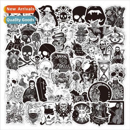 100 black and white dark gothic  creative graffiti stickers