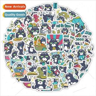 cartoon lugg animal stickers ins fresh cat eyed green new
