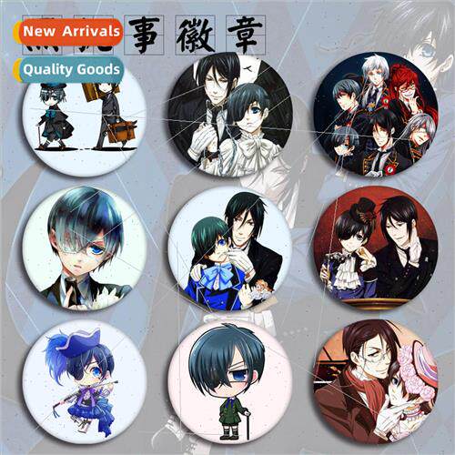 Anime Badge Black Deacon Badge Char Greer Sebastian Badge Pi