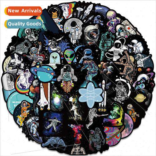 50 cartoon space astronaut graffiti stickers decorative lugg
