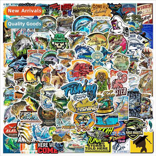 100 outdoor fishing graffiti stickers water cup backpack cel