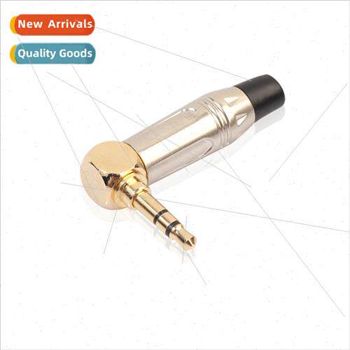 DIY zinc alloy L-shape 90 degree turn 3.5mm stereo headphone
