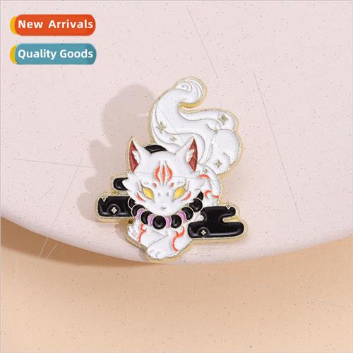 Anime cartoon  cute fox brooch alloy brooch clothes bag acce