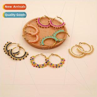 Colorful Crystals Beaded Vintage Beads Style Rice Bohemian