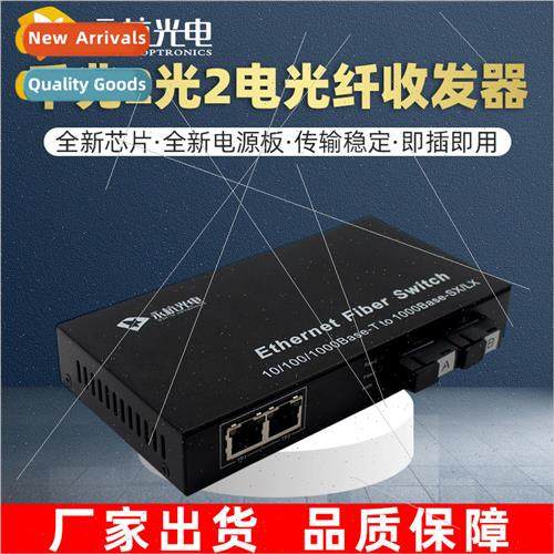 Gigabit 2 Optical 2 Electrical Fiber Optic Transceivers Opti