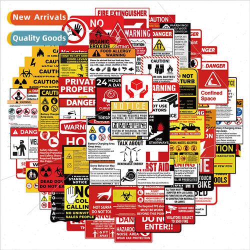 75 Warning gns Graffiti Stickers Decorative ggage Guitar Lap