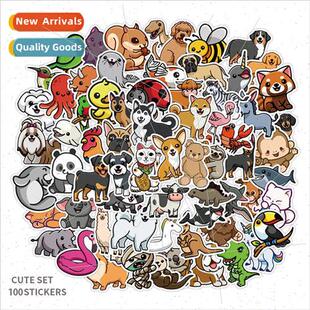 100ins cute animal stickers computer luggage luggage small f