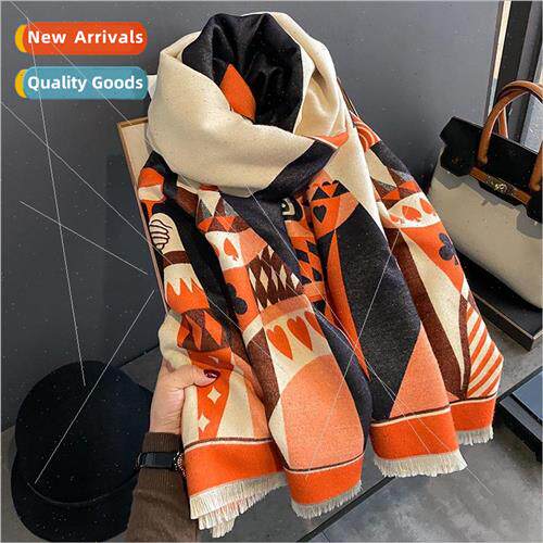 New fall and winter warm scarf female faux cashmere thickene