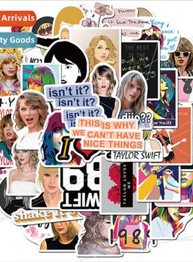 50 cartoon singer Taylor Swift graffiti stickers luggage com