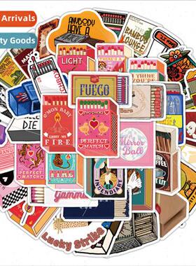 50 cartoon matchbox children stickers handbook luggage scoot