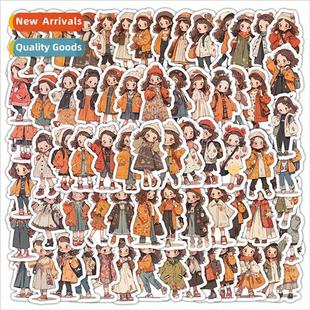 Girl Wear Stickers 100 Characters Fall Cartoon Creative Cute