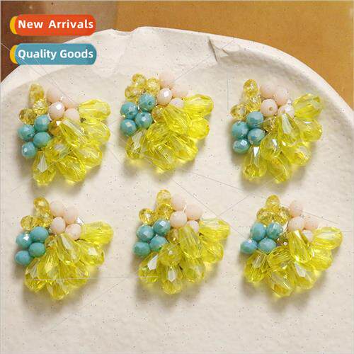 Cute ageing color blocking crystal flower cluster flowers di