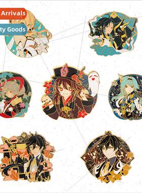 Game and anime s Hara God Walnut Zhongli cartoon brooch elf