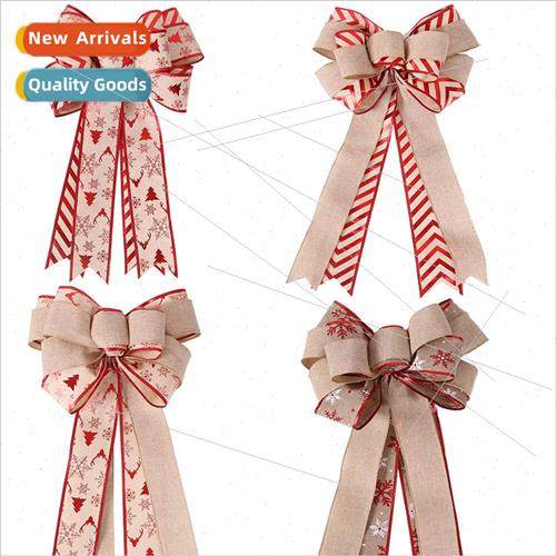2023 new Christmas imitation hemp bow double large handmade