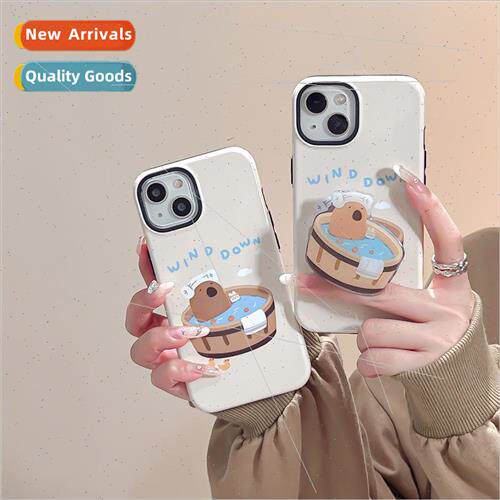 ins cartoon cute bath small water dolphin 适用 13/14ProMax s