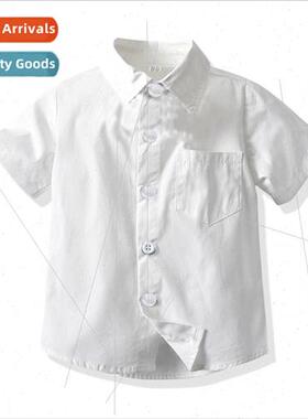 Summer new childrens shirts 2022 Korean  of the baby boys pu