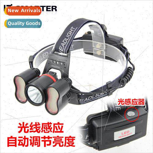 New USB rechargeable aluminum alloy strong light sensing hea