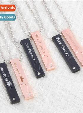 Valentines Day  Her king His queen Crown Couple Letter Charm