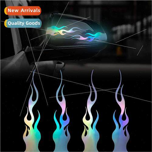 Car Stickers Flame Stickers Rearview Mirror Bumper Scratch B