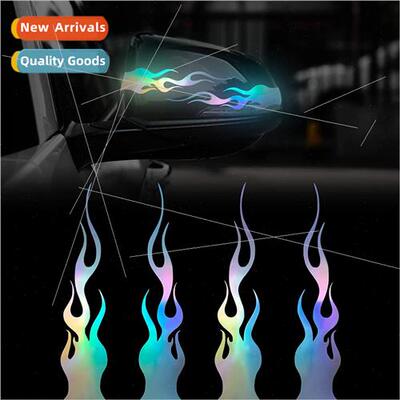 Car Stickers Flame Stickers Rearview Mirror Bumper Scratch B