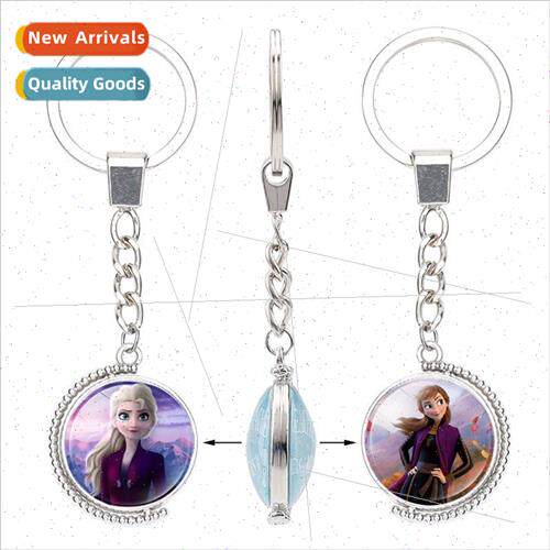 Frozen around the keychain Aisha Anna cartoon princess doubl