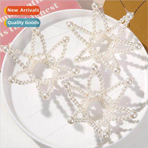 French temperament super fairy pearl crown flowers diy handm