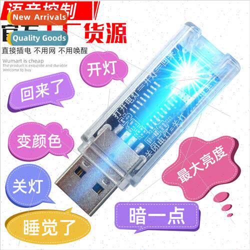 usb light mini voice control small desk lamp LED ambient por