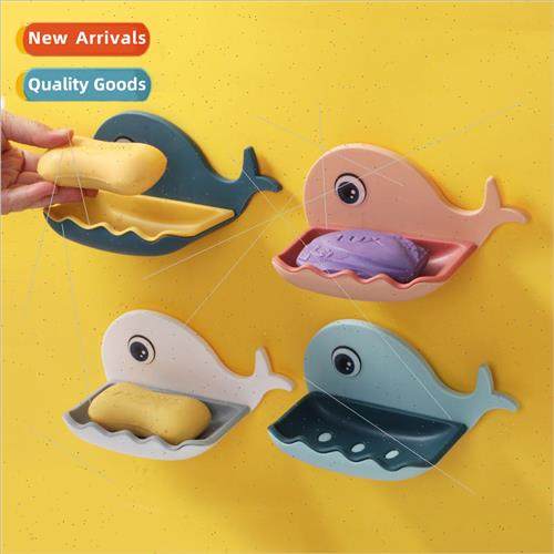 Small whale soap box suction cup wall-mounted soap box holde