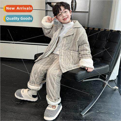 Boys pajamas padded thickened winter 2023 new childrens boys