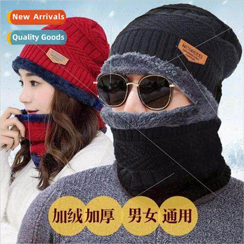 Winter hat hat scarf padded warm knitted hat outdoor cycling